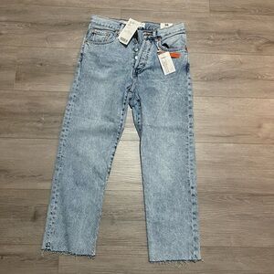 NWT Mango straight fit cropped jeans